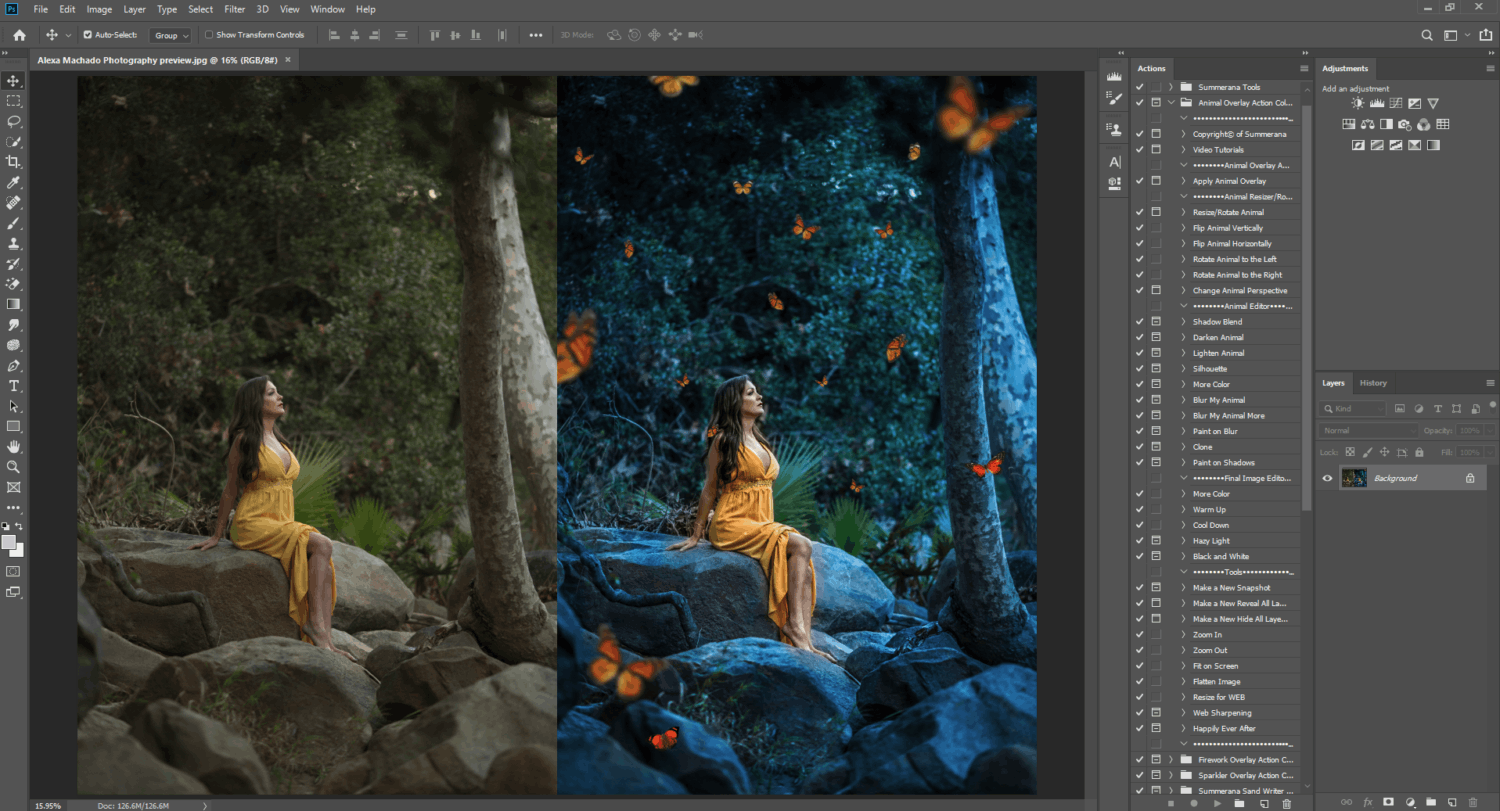 Magical Butterfly Forest Lightroom Photoshop Editing Tutorial Interview Of Alexa Machado Photography Summerana Photoshop Actions For Photographers
